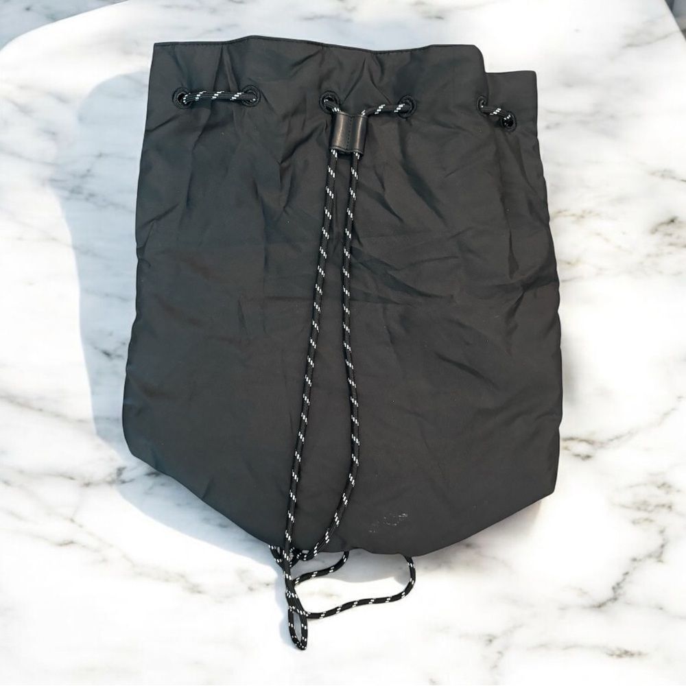 Black Drawstring Men's Bag - Picture 2 of 4
